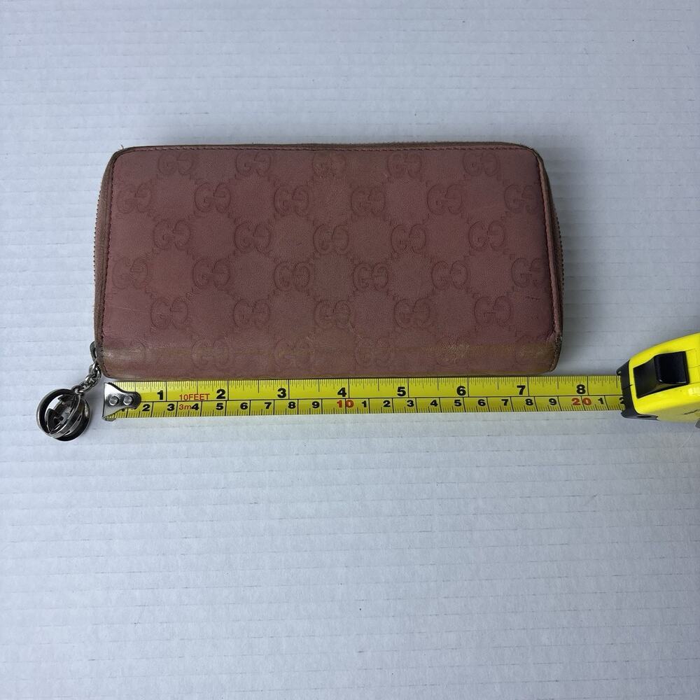 GUCCI Guccissima‎ Leather Zip Around Wallet Pink - Picture 3 of 14
